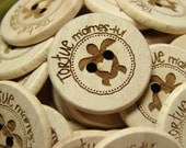 1 Inch Custom Engraved Buttons With Your Shop Name or Logo
