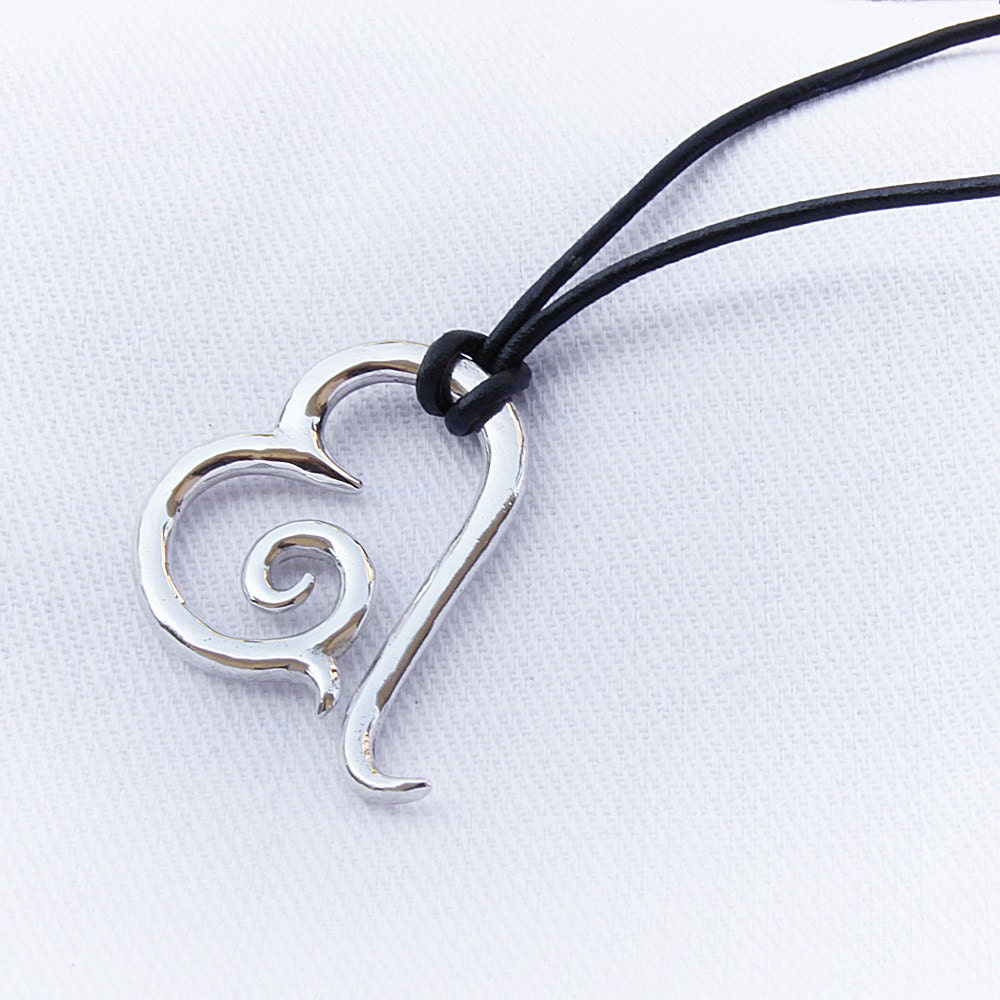 Sterling Tribal Heart Pendant