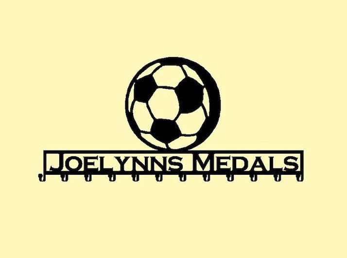 Custom Soccer Ball/Name Medal Rack (S5)