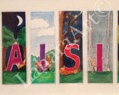 Illustrated Childrens Name - Personalised - Unframed - Long Name