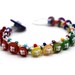 Beaded Bracelet - Button Embellished - Rainbow Bright Colorful Multicolored by randomcreative on Etsy