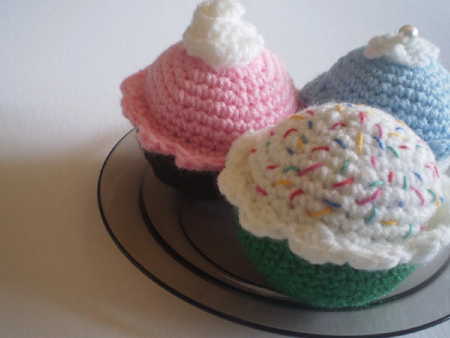 Crocheted Cupcakes - Set of 3