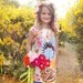 Childrens Clothing . Modern Girls Peasant Dress . Tunic . Garden