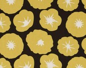 SALE Morning Glory in Charcoal- Madrona Road by Violet Craft for Michael Miller DC 5575 - Fat Quarter