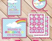 Rainbow Love COLLECTION Deluxe Party Package...Personalized Invitation and Party Printables...by KM Thomas Designs Il_170x135