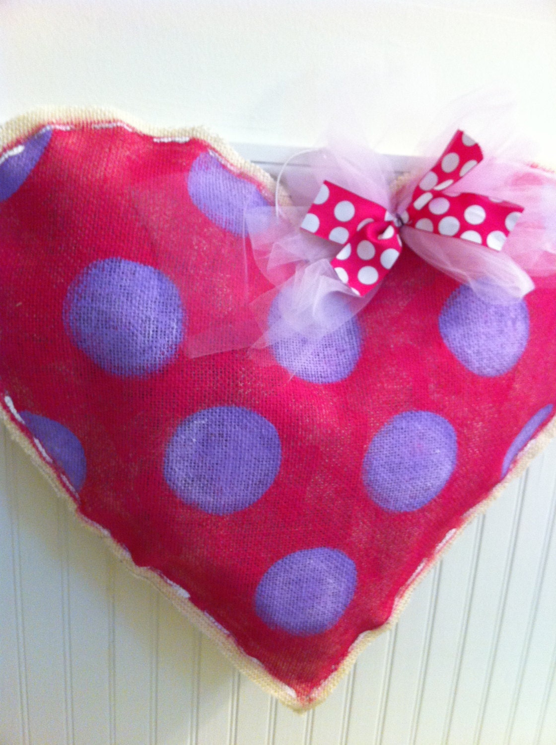 Heart burlap