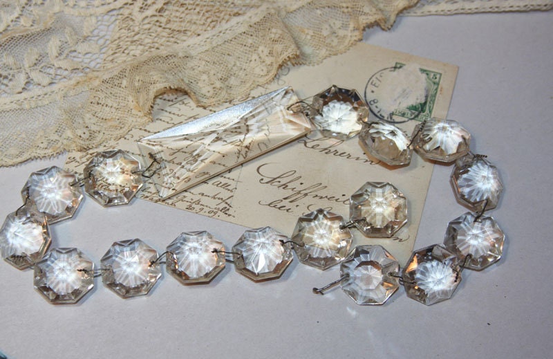 Vintage Chandelier Crystals-Swag for Jewelry Making or Art Work