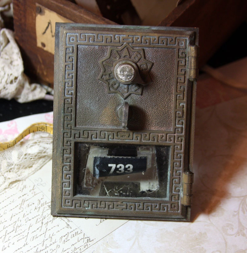 Vintage POST OFFICE Box Door for Mixed Media Art