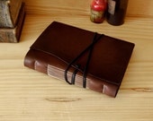 Dark Red Leather Journal with Antiqued Pages