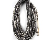 Organic Natural - Grey Infinity Scarf - Circle Scarf Loop - Womens Mens Necklace Fabric Jewelry - Summer Scarf - Boho Chic Burning Man 