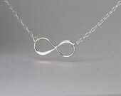 Small Asymmetrical Infinity Link Sterling Silver Necklace