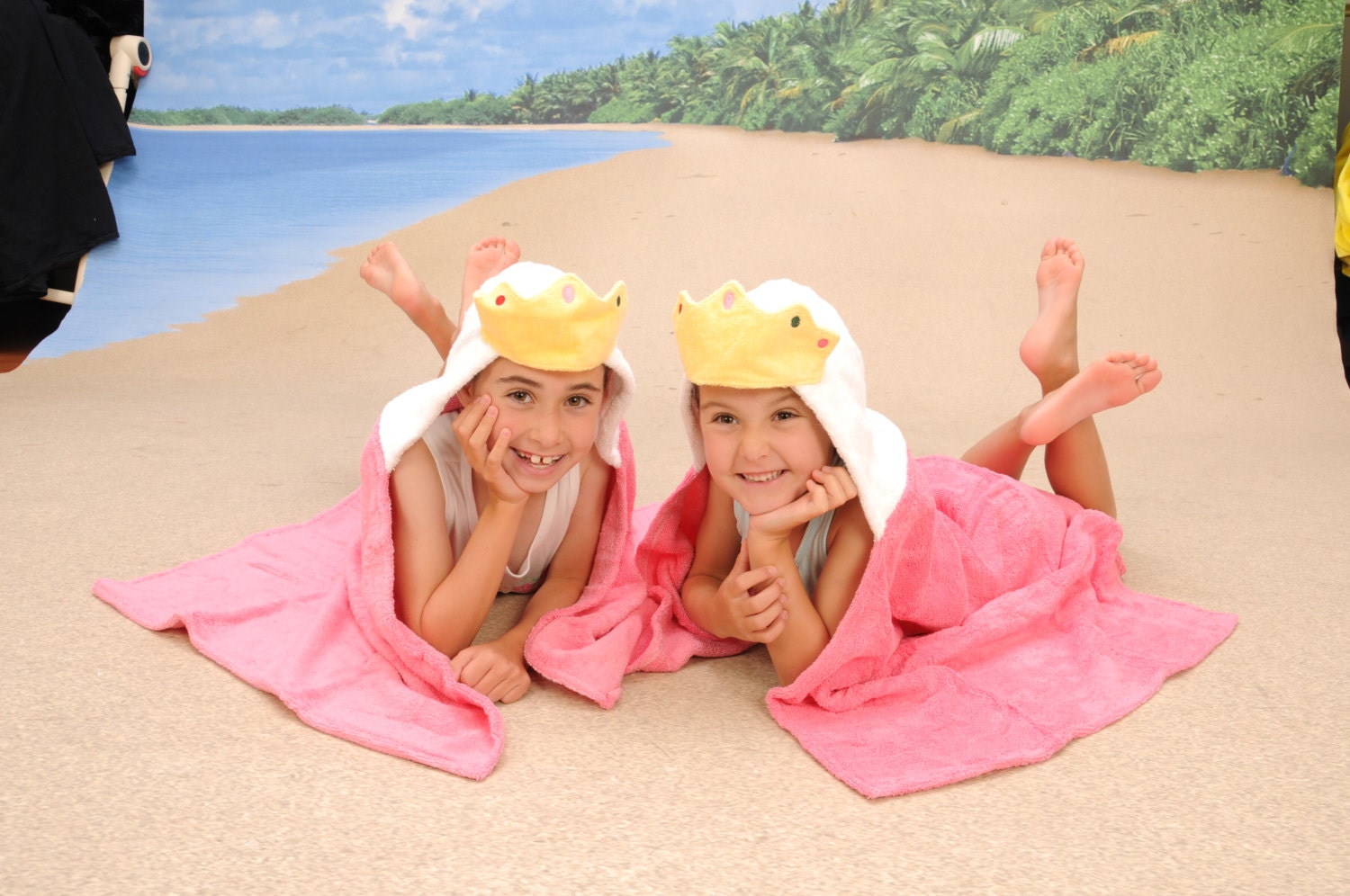 Personalized Yikes Twins Princess hooded towel