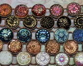 Heirloom Victorian Glass Button Bracelet Vintage Handmade Copper Bracelet Choice of Colors