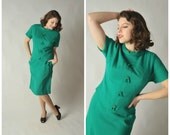 Vintage 1960s Suit - Shamrock Green Wool Suit by Adele Martin