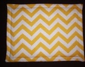Set of 4 Yellow Chevron Placemats