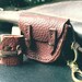Keychain MiniBook in a little Saddlebags Rustic Brown leather.