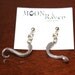 Octopus Tentacle Earrings in Sterling Silver Overlay on Solid White Bronze