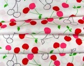 Robert Kaufman Metro Market Cherries White by Monoluna