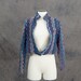 vintage 80s Sweater Jacket - Blue and Purple Stripe Knit Cardigan Sz M