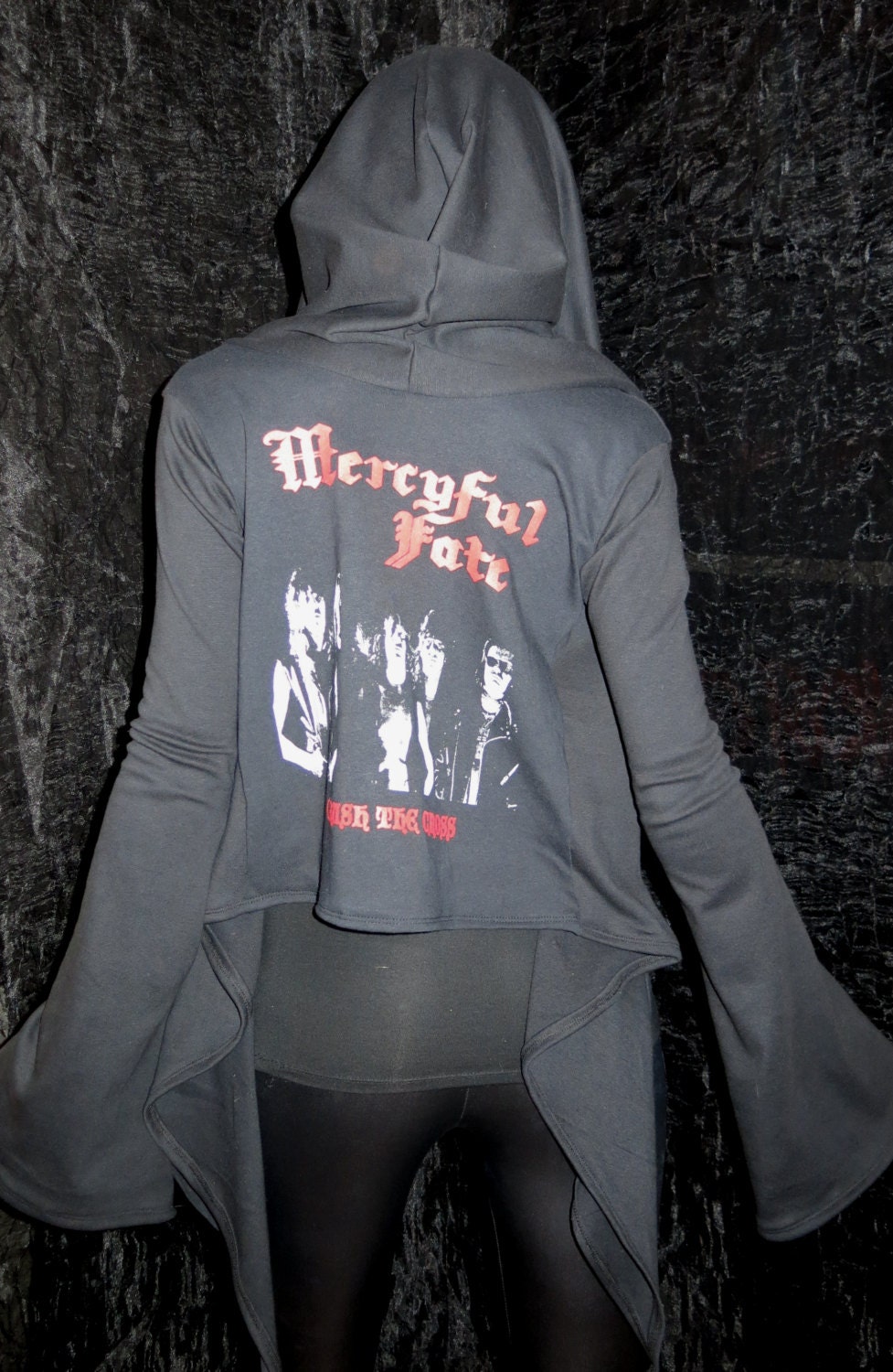 Mercyful Fate Girls Crush The Cross Drape Hoodie