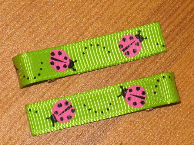 Ladybug Hair Clippies...Everyday Collection