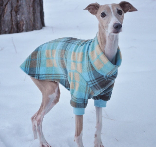 Blue Plaid Dog Sweater by RebelWag on Etsy