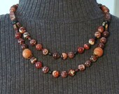 Brecciated Jasper and Wood Necklace - NS25