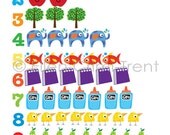 Kids Wall Art -numbers chart