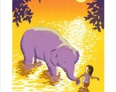 a girl the elephant