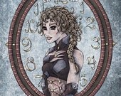 Cinderella Print Fairytale Art Perrault Fairy Tale Print Digital Painting - Portrait Illustration Cinderella Princess Cameo Fantasy Art