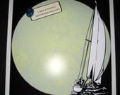 Set Sail .. Magnet Dry Erase Steel Memo Board // housewarming gift // home decor // office organization // wall art // sailing