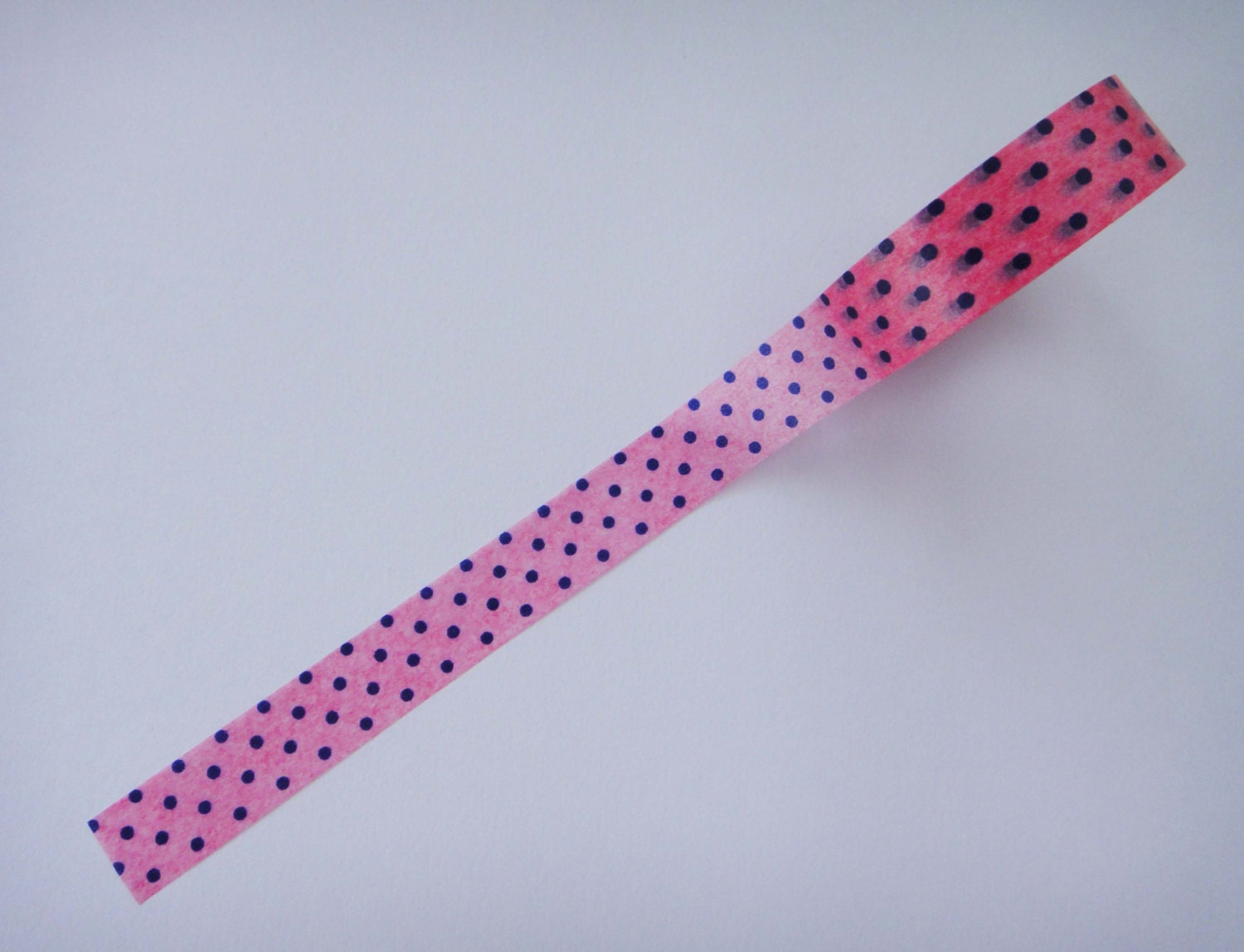 Cute Blue Polka Dots Pink Washi Paper Deco Tape
