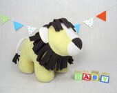 Lion, Handmade, Stuffed Animal, Toy, Children, Plush, Yellow