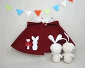 Bunny Capelet - Children Cape, Easter, Poncho, Bunny, Girls