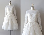 lace 50s wedding dress / 1950s dress / Now or Never dress