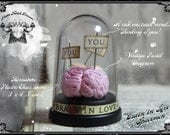 Miniature Dome Diorama Brain in Love Valentines