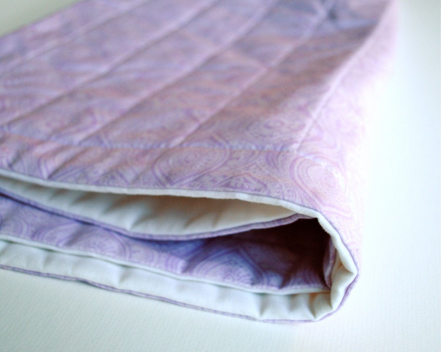 Amethyst Organic Baby QUILT / Eco-Friendly Baby Cot Crib Quilt Bedding - Spring Lavendar Purple