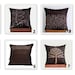 Beige Tree Throw Pillow Cover, Dark Brown Linen Pillow Cover with Beige Tree Embroidery, Decorative Pillow For Couch, Pillow Case 18 x 18