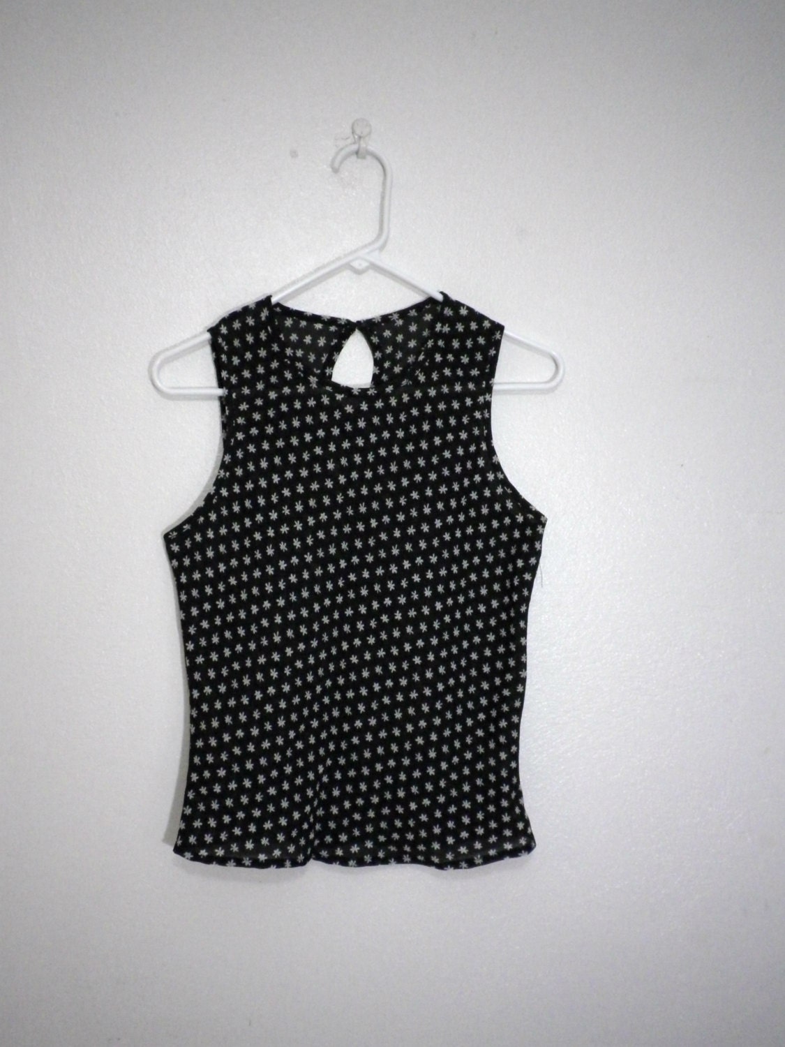 Vintage 90's sheer floral print tank