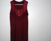Vintage 90's ornate fringe, brocade, lace and pearls dress