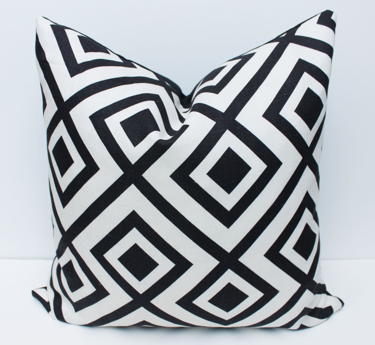 Designer David Hicks La Fiorentina Black and White Geometric 20" Pillow Cover