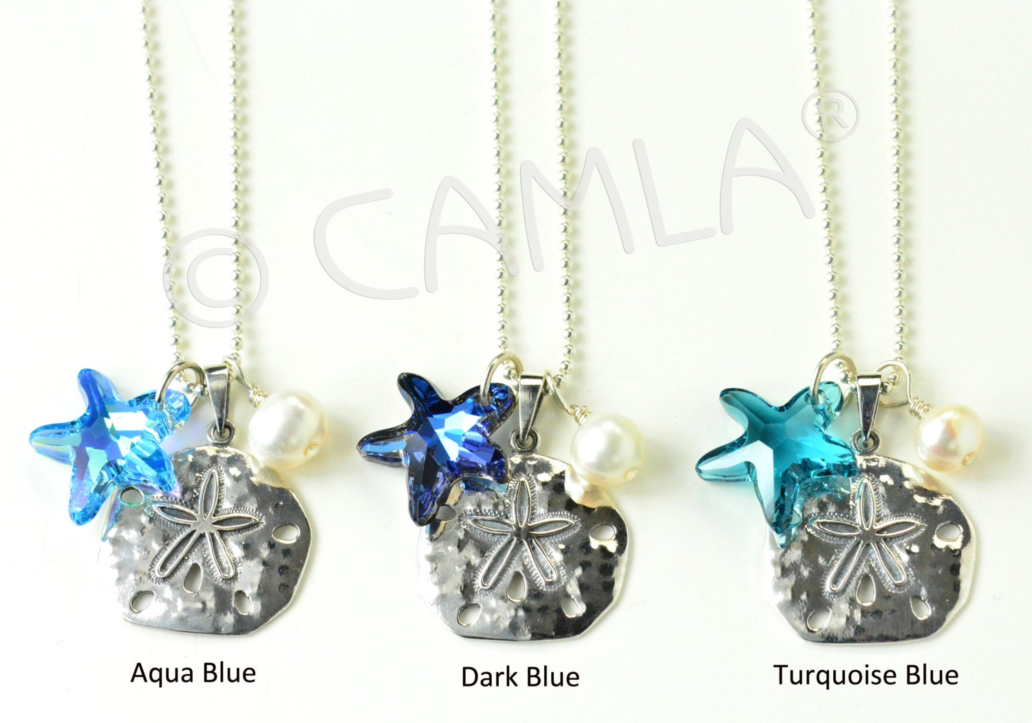 Sand Dollar & Ocean Starfish Necklace