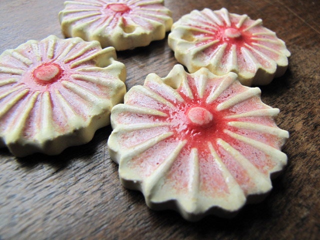 Scalloped Edge Frosty Pink Posies