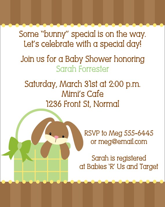 Green Easter Bunny Baby Shower Invitations Il_570xn