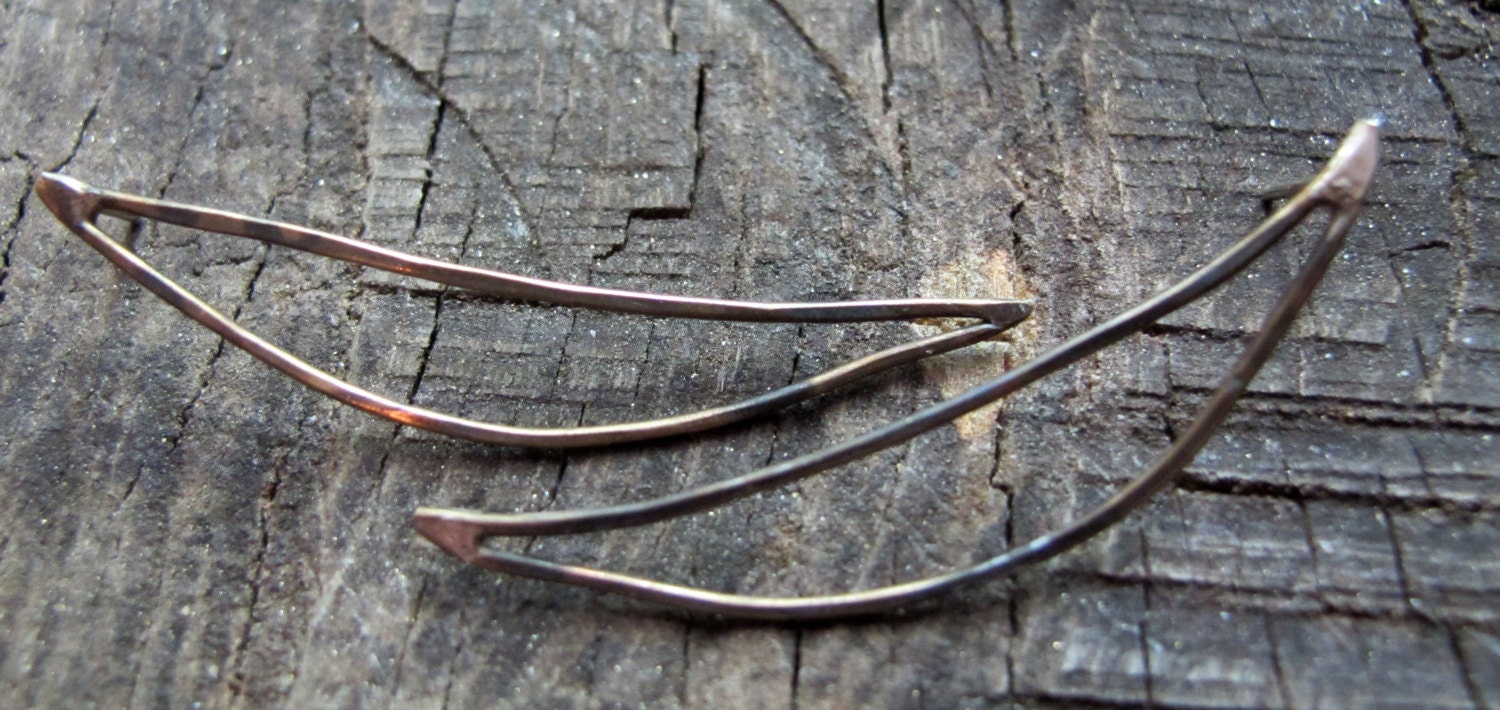 Wire Form Scythe Earrings