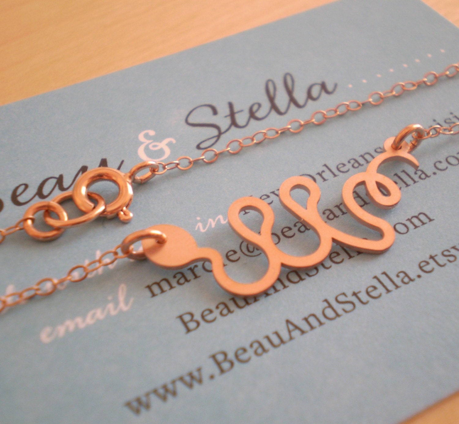 Baby Snake Necklace - Rose Gold Filled