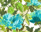 Amy Butler Fabric - Twilight Peony in Azure Soul Blossom Collection 1 yard