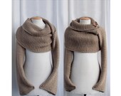 Sweater scarf / shawl with sleeves at both ends. FREE WORLDWIDE SHIPPING