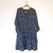 Vintage Ethnic Boho IKAT Dress w// Size Large // Peasant Festival wear