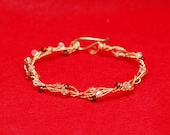 Eco Friendly 14kt gold fill and Crystal Wire Bracelet